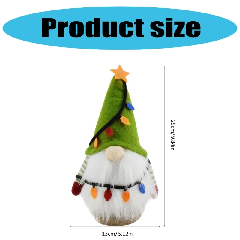 D0AD Festival Swedish Tomte Gnomes Plush Christmas Elf Dolls Christmas Gnomes For Home Holiday Decoration Embellishments