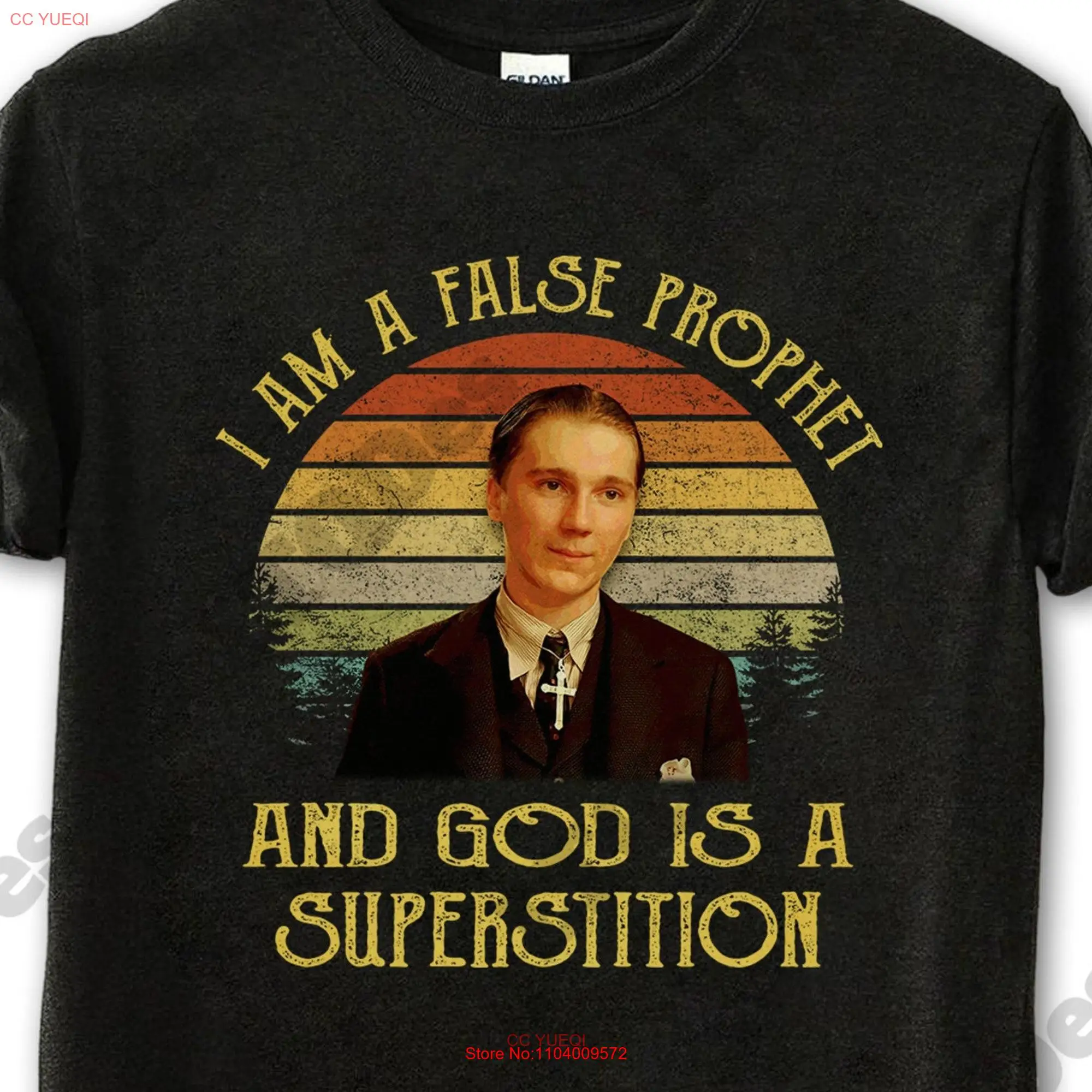 There Will Be Blood T Shirt Paul Dano I Am A False Prophet And God Is Superstition Vintage Movies Quote