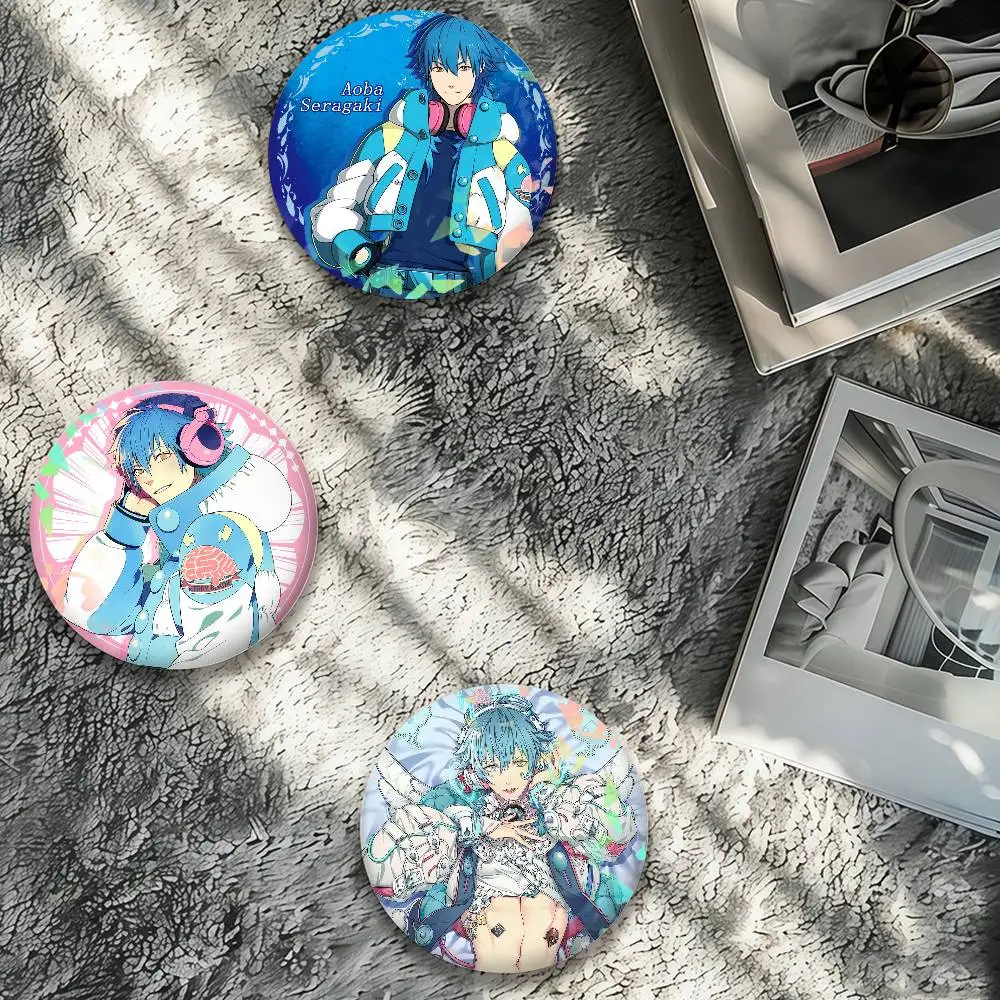 Game DRAMAtical Murder Aoba Seragaki Laser Badge Creative Pins Brooch for Bag Clothes Hat Decor Gifts Fans Collect