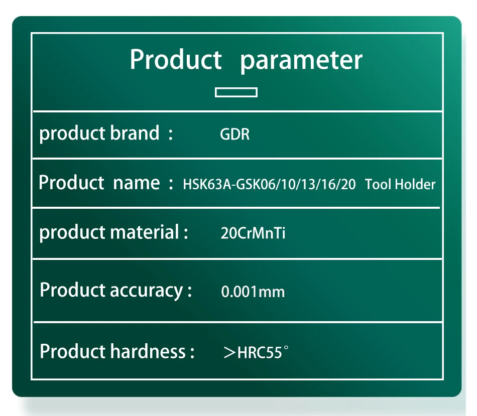GDR HSK HSK63 HSK63A SK GSK Hochgeschwindigkeits-Werkzeughalter Spannzange SK06 SK10 SK13 SK16 SK20 SK25 SK Spannzangenfutter Werkzeughalter Halterung Werkzeug – Detail 12