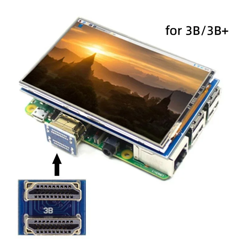 CFsunbird HDMI to Micro HDMI Converter Male to Male Adapter for Raspberry Pi 3/4 HDMI LCD Touchscreen Display RPI131 Raspberry