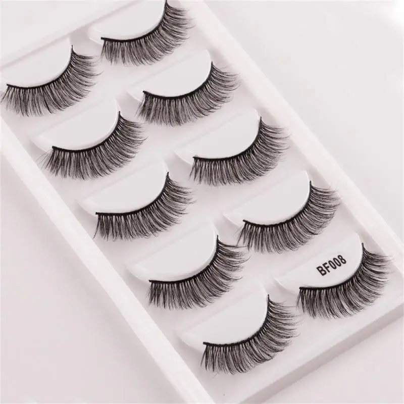 Eyelash Easy To Wear Beauty Eyelash 5 Pairs False Eyelashes  Tools Eyelash Grafting High-quality False Eyelashes Cosmetics