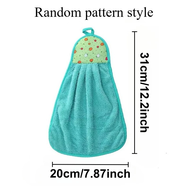 2/5/10PCS Colored Coral Velvet Towels Hanging Towel For Wiping Hands Household Dishwashing Kitchen Bathroom Cleaning Accessories