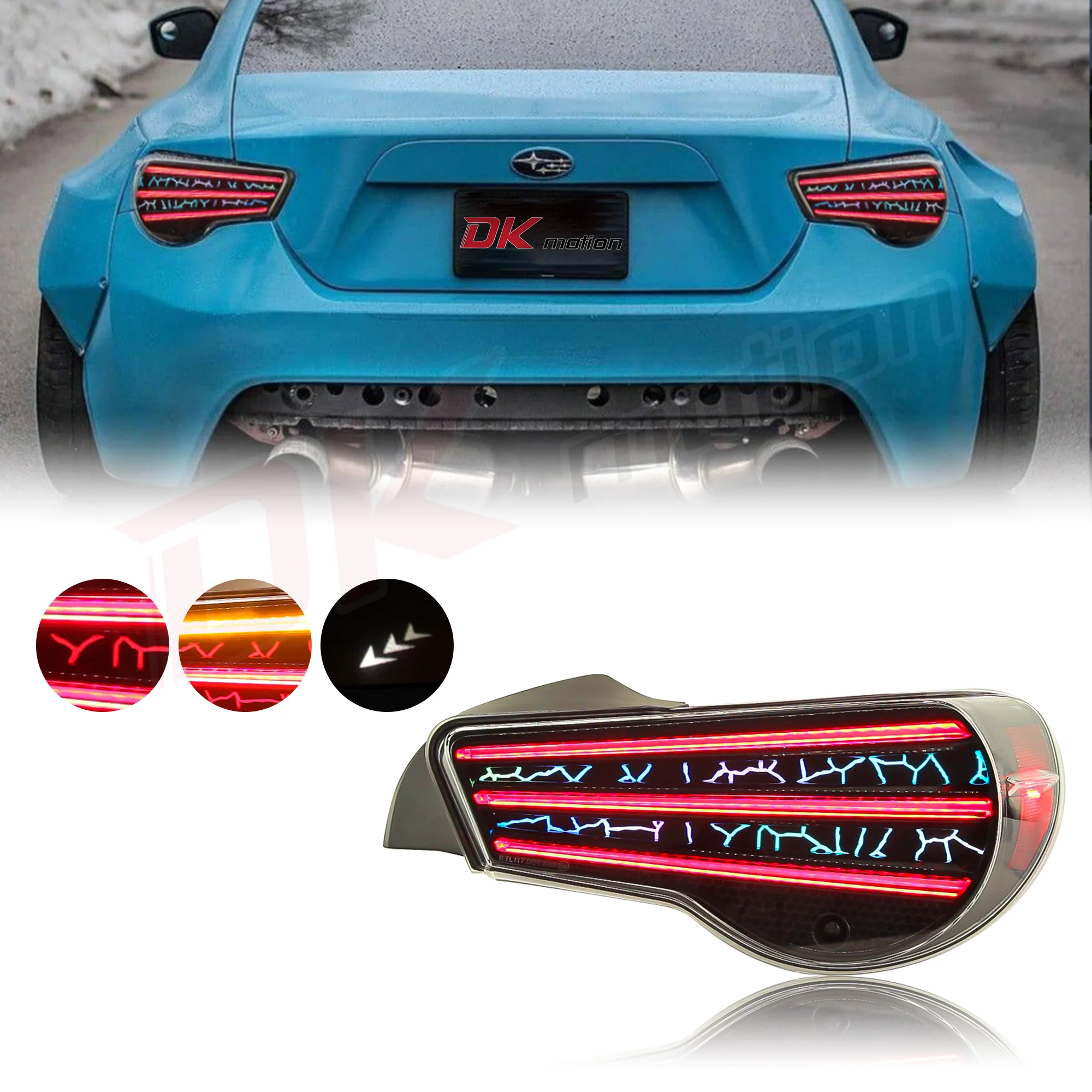 

RGB LED Taillights For Toyota 86 GT86 2012-2020 Modified Tail Lamps For Subaru BRZ 2013-2020 Car Rear Back Lamp Assembly