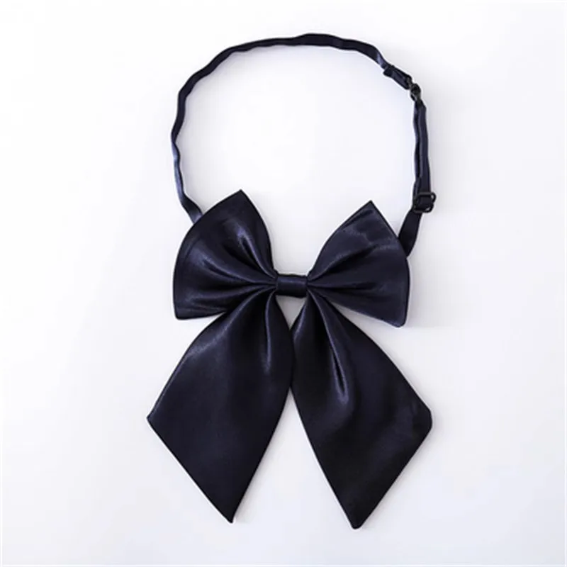 Kindergarten boy's small tie navy blue children no need to tie bow tie, girl jk elementary school student collar flower