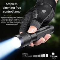 PHILIPS  Rechargeable Flashlight - Super Bright, Compact, Durable, Long-Range Focus Beam for Outdoor/Home & Patrol (Portable)