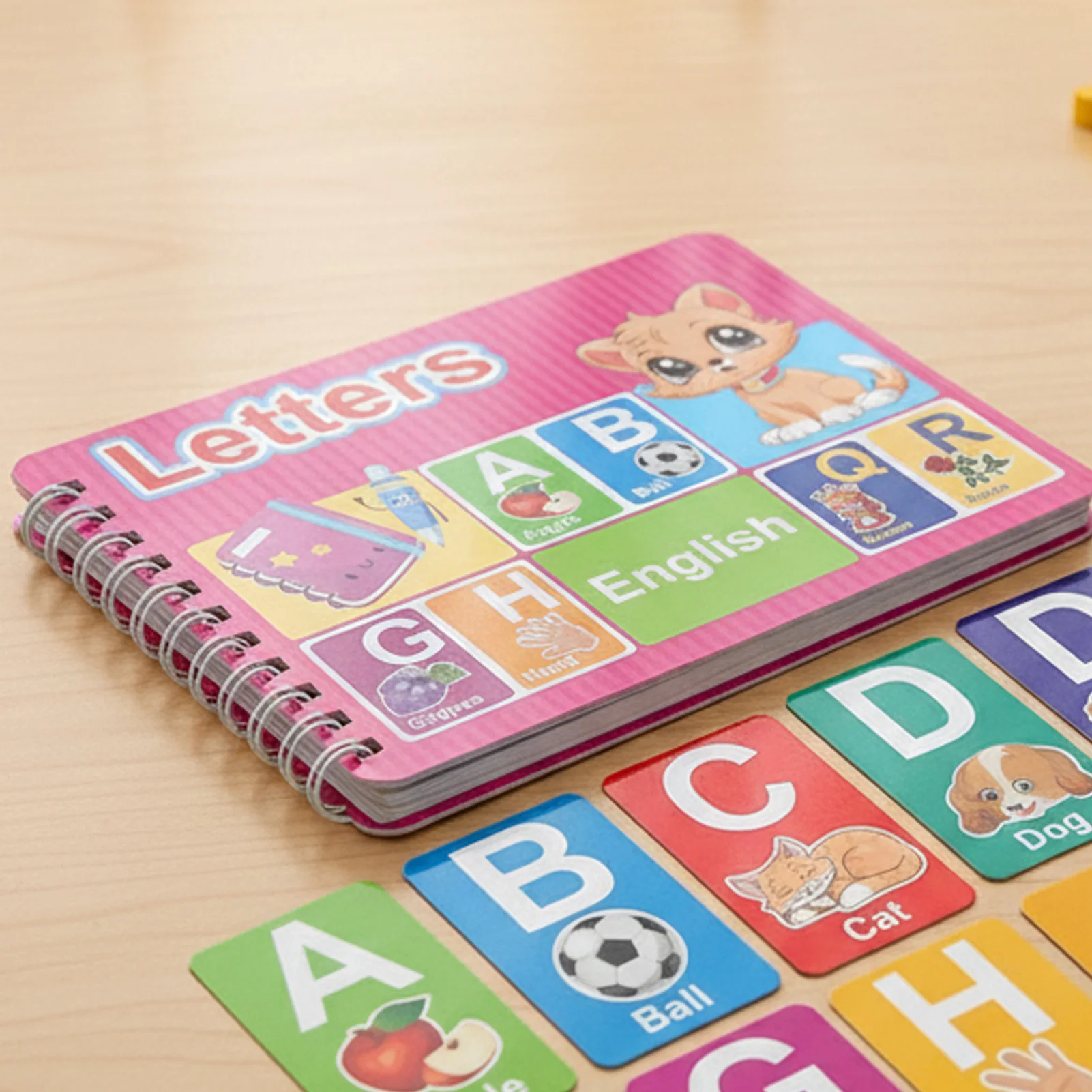 Picture 3: Early Education Cognitive Cards Book Alphabet Numbers Learning Educational Toy for Kids with Safe Rounded Corners Portable