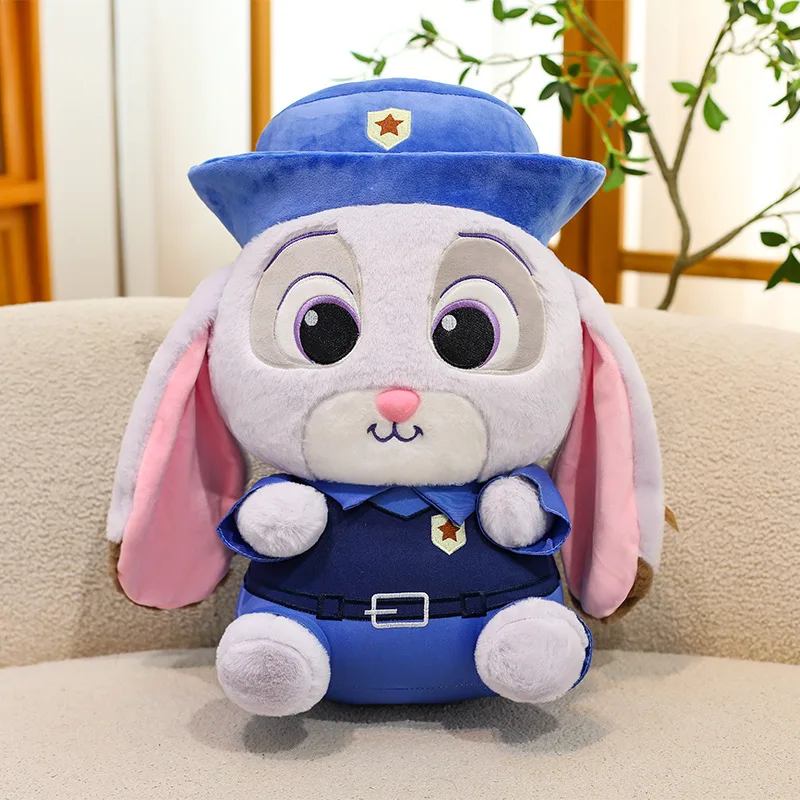 Anime Zootopia Nick y Judy 28CM muñeco de peluche juguete periféricos decoración portátil suave sofá muebles muñeca almohada regalos de vacaciones