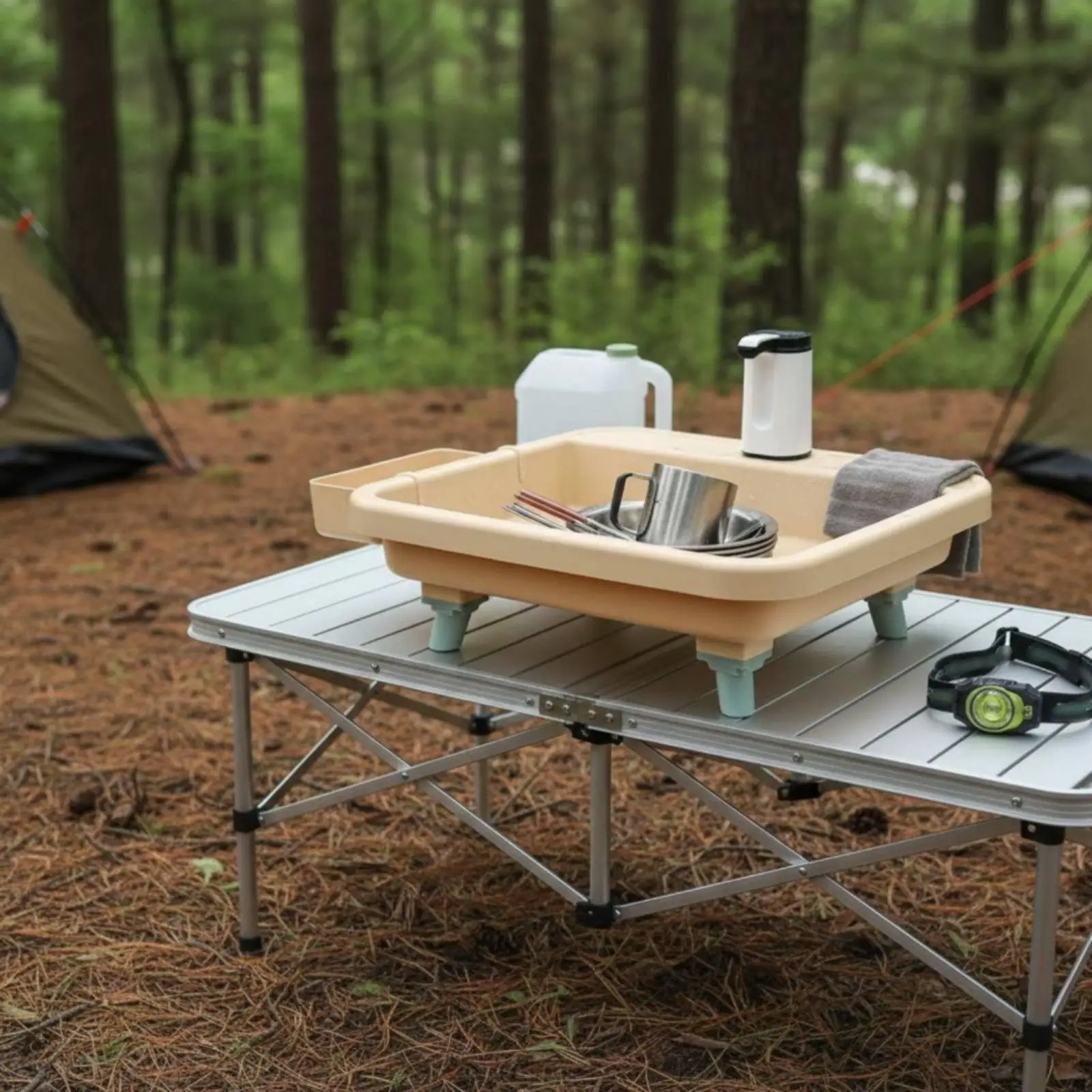 Outdoor Camping Washbasin Portable Sink Electric Water Pump Faucet Set for Garden Travel Kitchen view 5