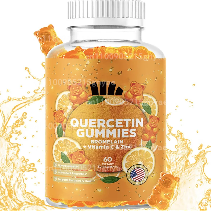 

Quercetin Gummies Contain Bromelain, Elderberry, Echinacea, Vitamin C, D, Zinc - Immune System Support 60 Capsules