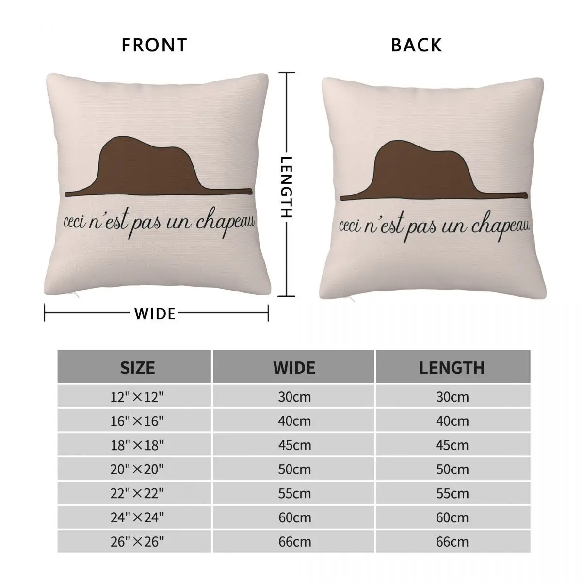 Ceci N'Est Pas Un Chapeau Petit Prince Square Pillowcase Polyester Linen Velvet Printed Zip Throw Pillow Case Home Cushion Cover