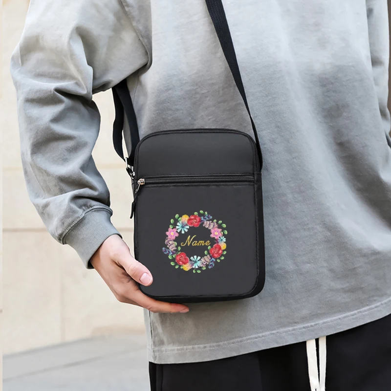Unisex-Mini-Umhängetasche – kompakte Handytasche mit verstellbarem Riemen (Hals/Taille tragbar) für Männer und Frauen – Detail 7