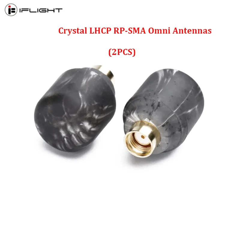 

2pcs Crystal RP-SMA LHCP Short Omni Antennas Frequency 5000-6000MHz Interface LHCP RP-SMA for DJI Digital FPV Goggle