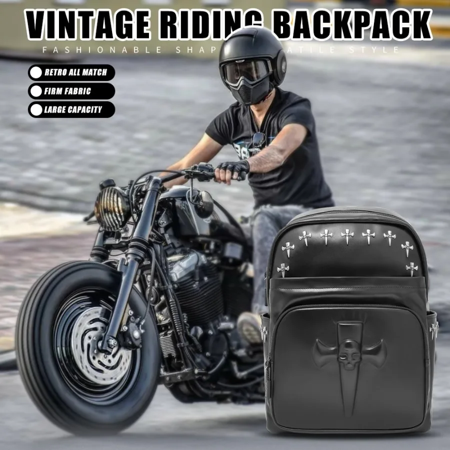 

Motorcycle Backpack Waterproof Man Hard Shell Large Capacity Expandable Motorbike Helmet Bag Helmet Rucksack Antitheft