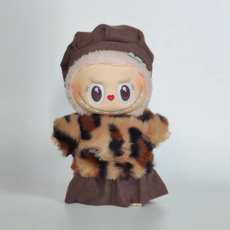 شعبية Labubu ملابس دمى 17 سنتيمتر قلادة Labubu ملابس دمى الربيع المجال حزام فستان أطفال مع سروال داخلي Labubu ملابس دمى اكسسوارات