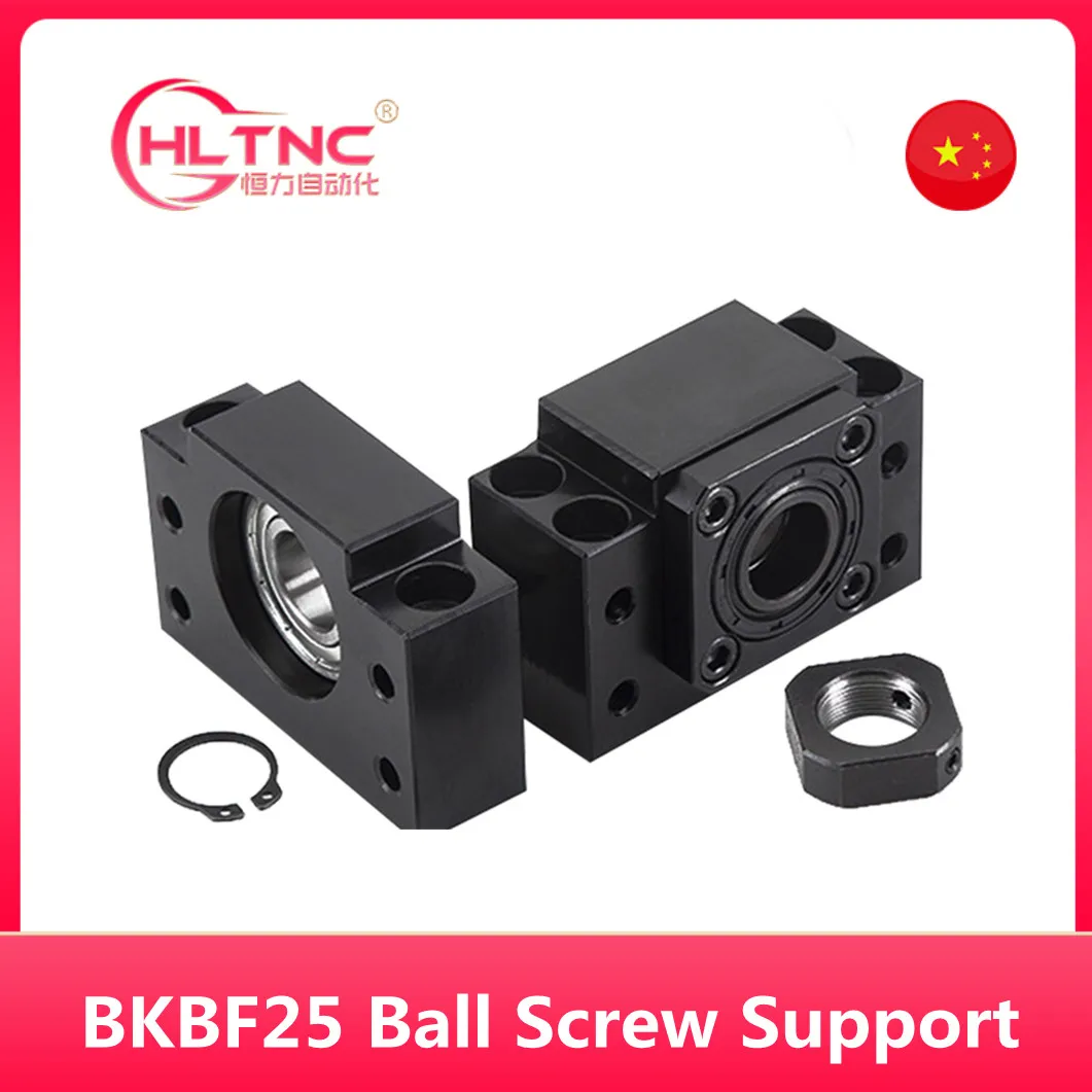 

1set BK25 + BF25 Ball Screw End Machine Support BK25 BF25 BK 25 & BK25 For Ball Screw SFU3205 / SFU3210 BK/BF 25