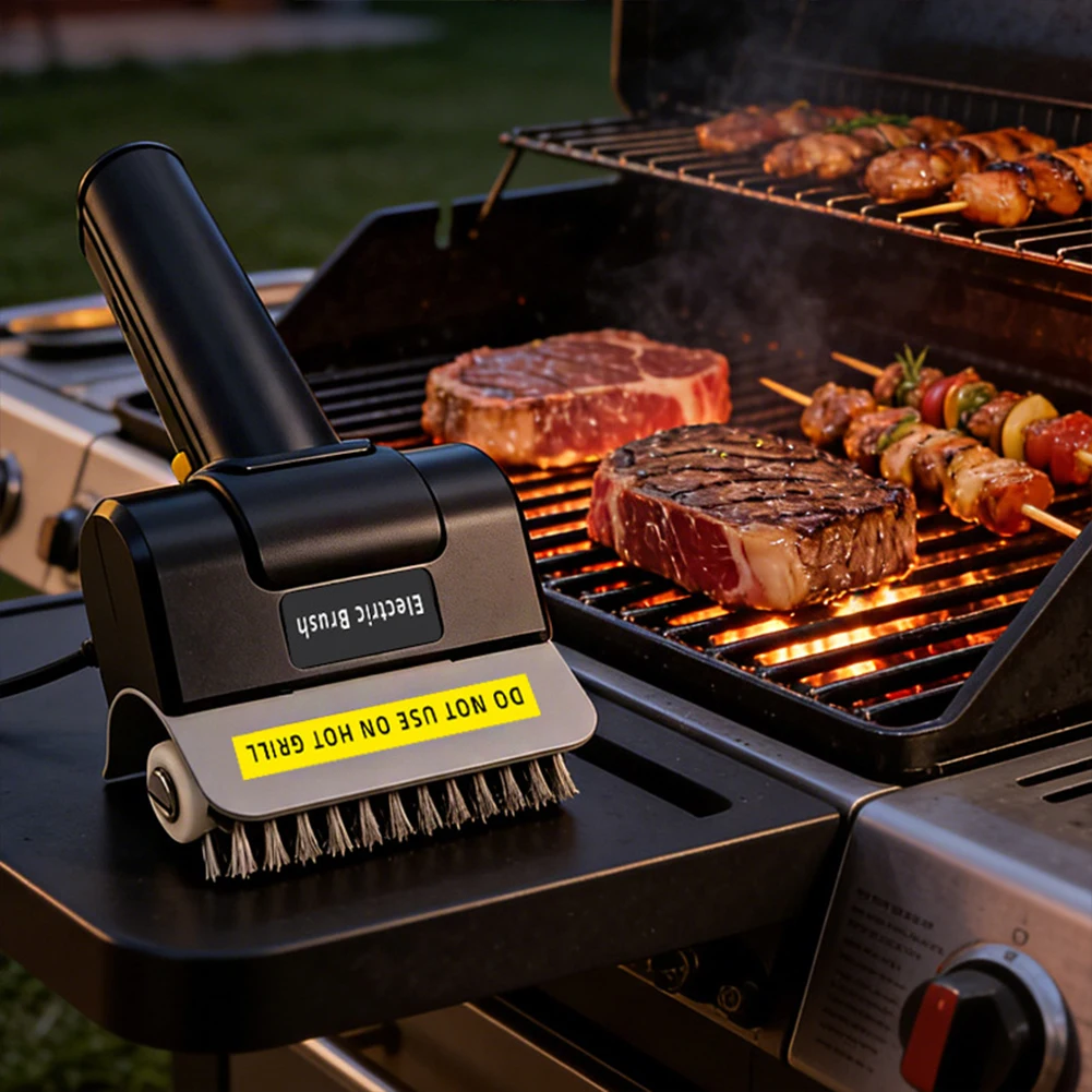 Electric Grills Brush Cordless BBQ Cleaning Brush Stainless 