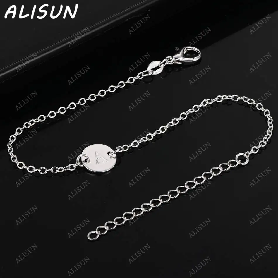 

ALISUN 925 Sterling Silver Small Round Thin Bracelet For Women Fashion Jewelry Charm Grace Noble Wedding Accessories