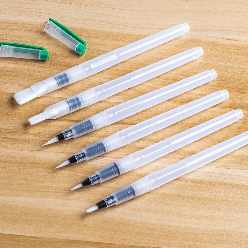 1/3/6Peices Refillable Paint Brush Water Color Brush Soft Watercolor Brush Ink Pen for Painting Calligraph Drawing Art Supplies image 3