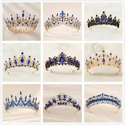 Baroque Vintage Crystal Tiaras And Crowns Rhinestone Queen Pageant Prom Diadem Crown Bridal Wedding Hair Accessories Jewelry