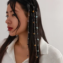 Ingemark Romantic Sweet Long Tassel Hair Clip Chain Women Wed Bridal Kpop Butterfly Moon Star Pendant New Year Hair Accessories
