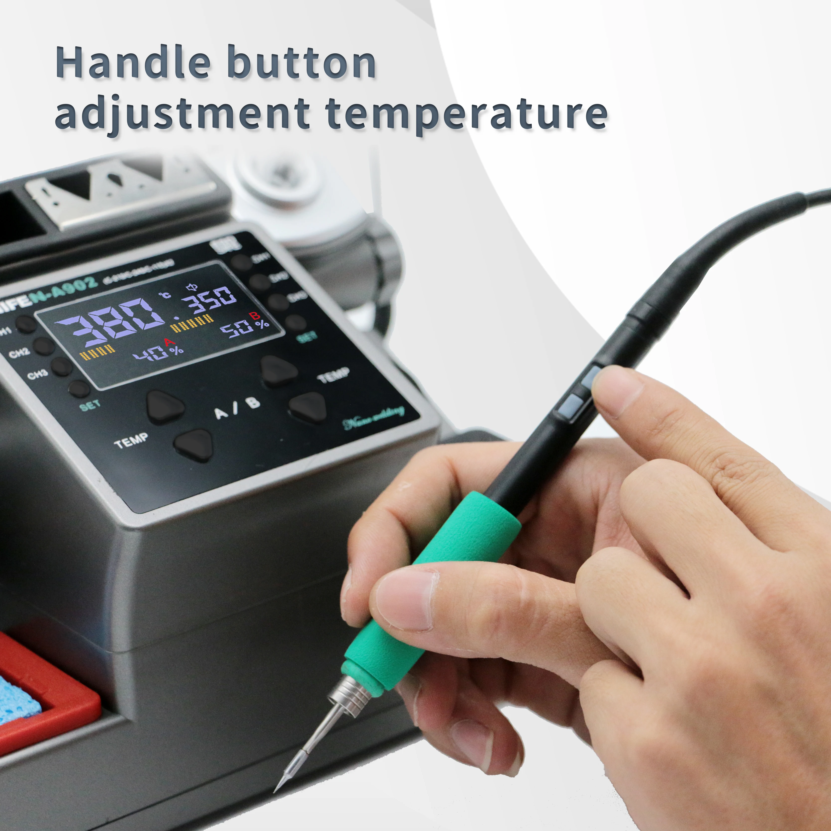 AIFEN A902 Soldering Station  C115 C210 C245 Double Station Welding Rework Station For Cell-Phone PCB  IC Repair Solder Tools