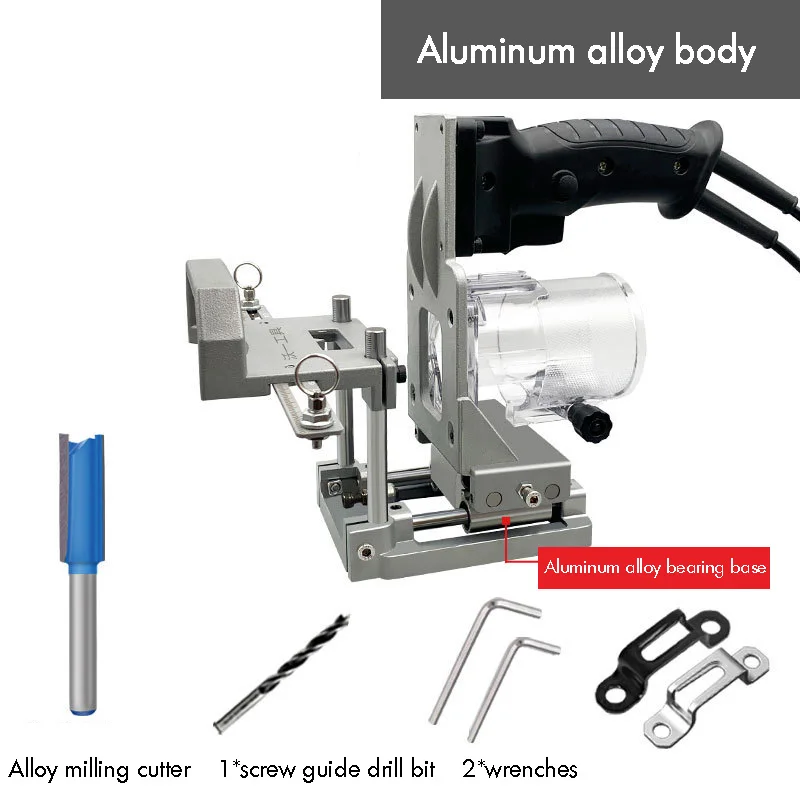 2 in 1 Mortising Jig Slotting Bracket with Invisible Fasteners Punch Locator Milling Cutter Positioning Frame for Trimming Machi