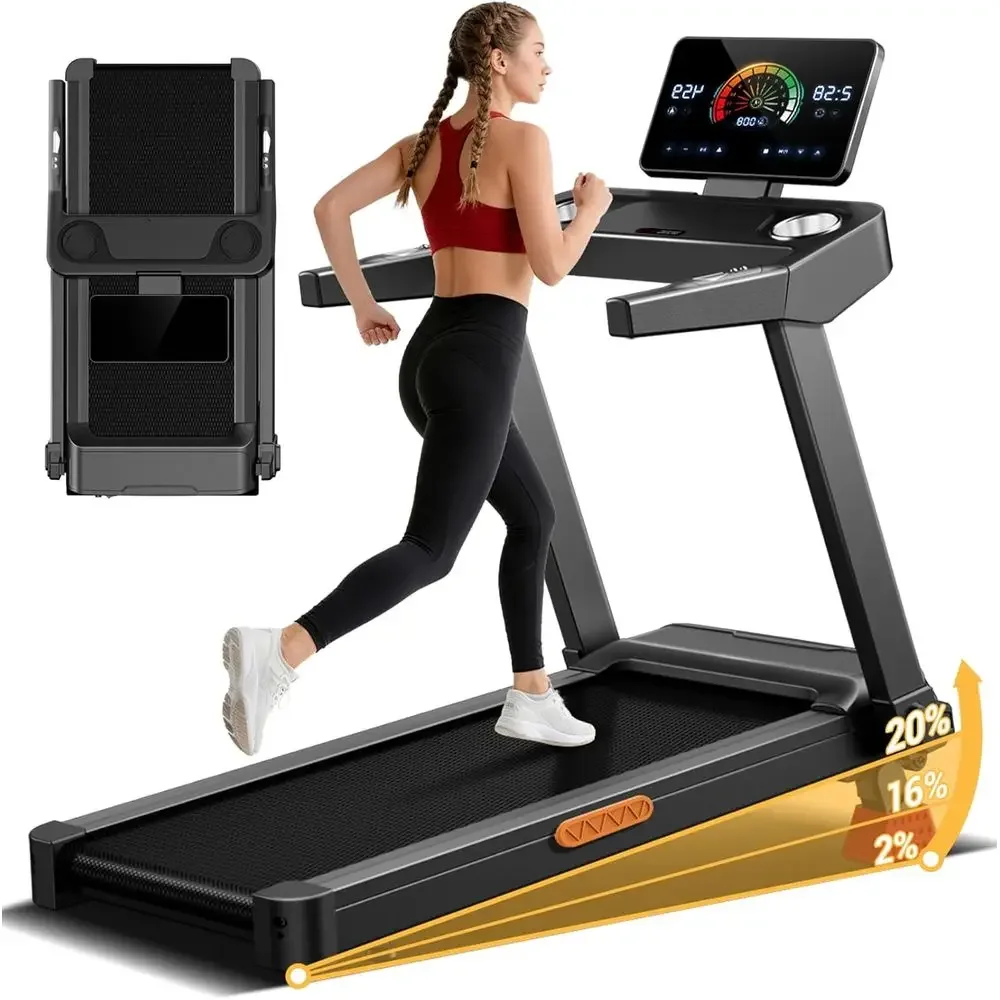 High-Capacity Treadmill with 20-25% Incline, 400lb Weight Limit, 3.5-4.0HP Motor, Wide Running Surface & Shock Absorption