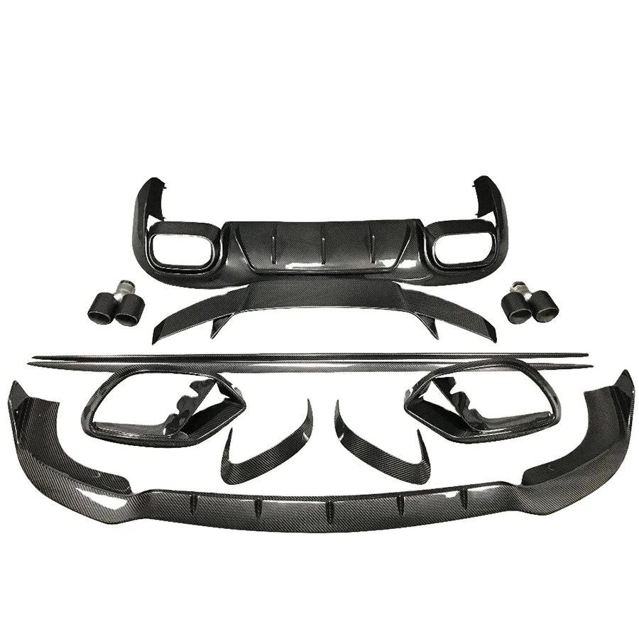 High quality A-type GT63 4D dry carbon fiber body kit with front and rear lip car body system