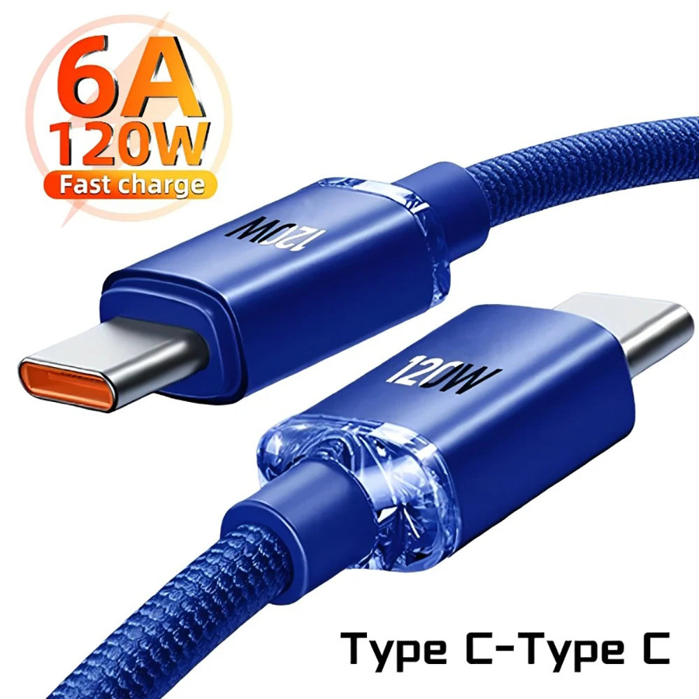 

Кабель Type C 120 Вт, быстрый зарядный провод USB C, 0,25 м/1 м/1,5 м/2 м, шнур для быстрой зарядки мобильных телефонов, быстрая зарядка для iPhone, Xiaomi, Huawei