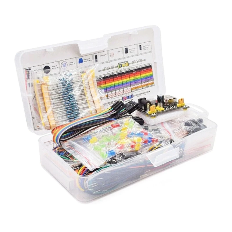Electronic Starter Kit Comprehensive DIY Electronics Package 830 hole Breadboard Learn With Tutorial And Components