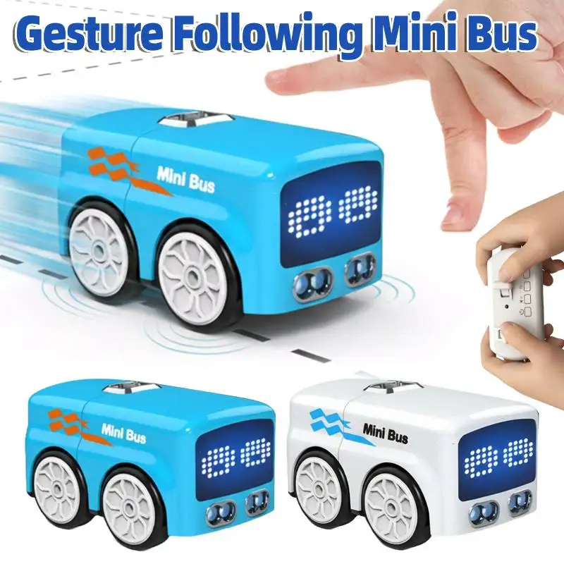 

Интеллектуальный мини-автобус на радиоуправлении с функцией следования за линией, управление жестами, волшебная радиоуправляемая машинка-мини-автобус для детей, подарок