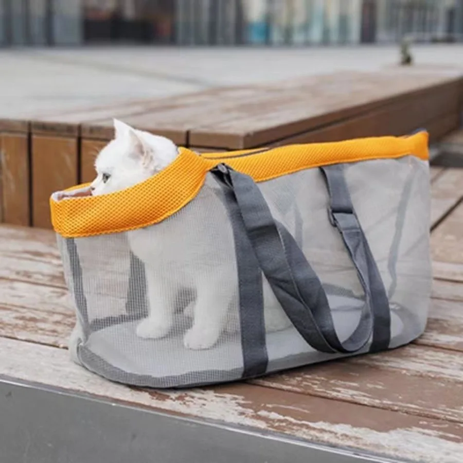 

Pet Handbag, Breathable Mesh Shoulder Bag, Outdoor Portable Folding Cat Bag, Cat and Dog Storage Bag.