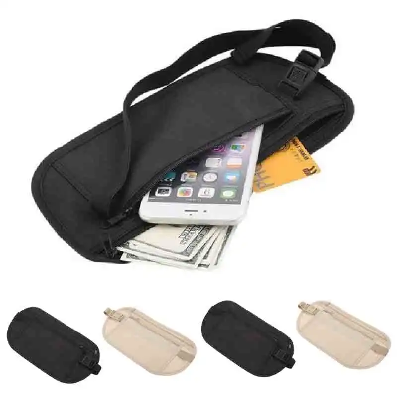 

Cloth Travel Pouch Hidden Wallet Passport Money Waist Belt Bag Slim Secret Security Useful Travel Storage Bag