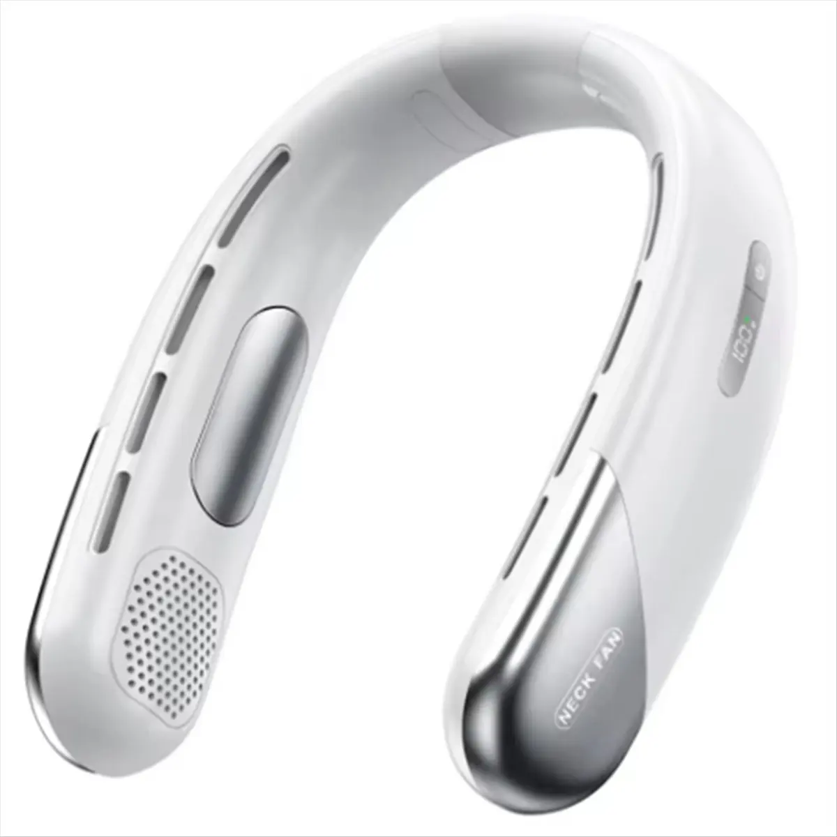 مروحة الرقبة كتم الصوت مروحة محمولة LED شاشة ديجيتال 5th Gear Wind مراوح كهربائية فائقة التحمل TEC تبريد مبرد الهواء #4