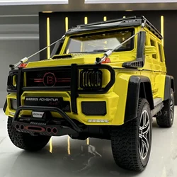 1:24 Mercedes-Benz BRABUS G550 Metal Model Car Toy Adventure Edition With Light Sound Off-road car Pull Back Children Gifts A610