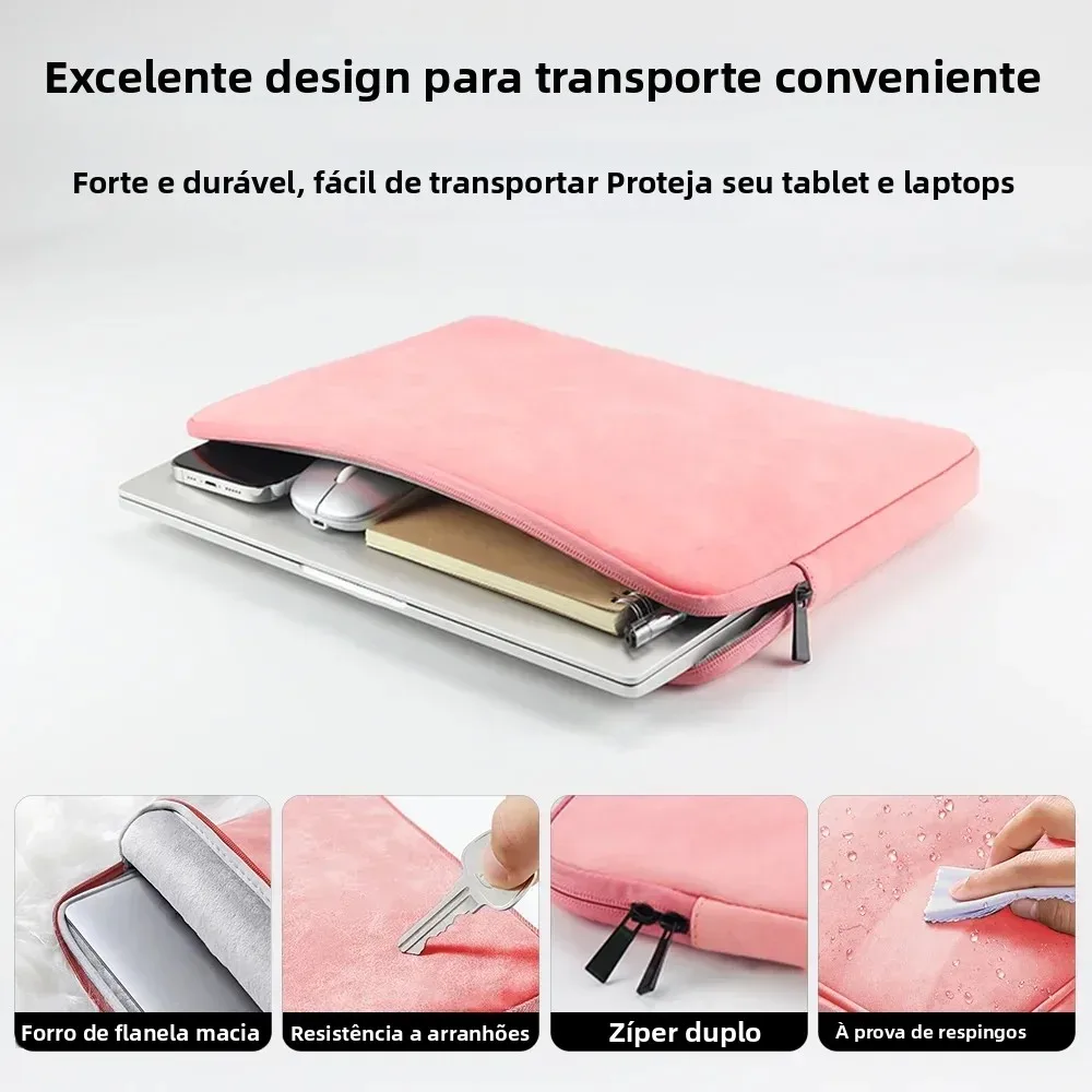 Bolsa para laptop, capa portátil para macbook pro air lenovo xiaomi hp dell notebook bolsa computador 12 13 14 15 15.6 tamanhos capa para laptop