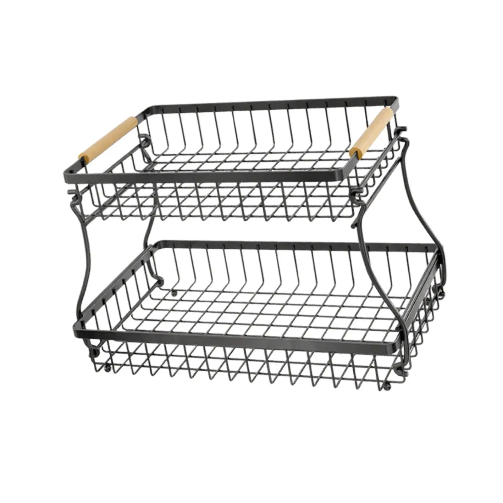 2 Pack Vegetable Bread Snack Holder Kitchen Countertop Organizer Portable Space Saving Fruit Stand