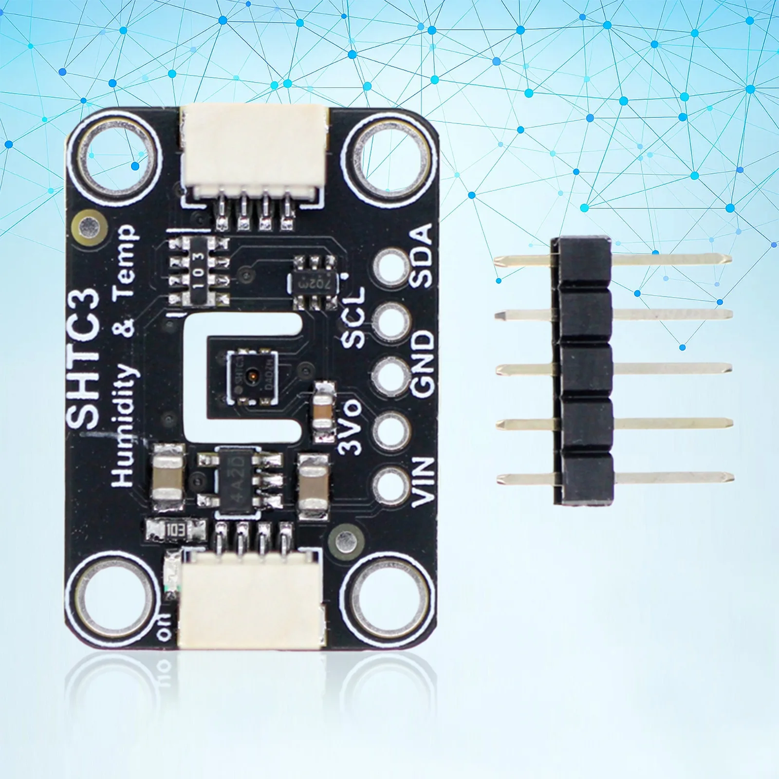 SHTC3 Temperature Humidity Sensor Module Compatible for STEMMA QT Qwiic Humidity Measure Board Module I2C for Most Applications
