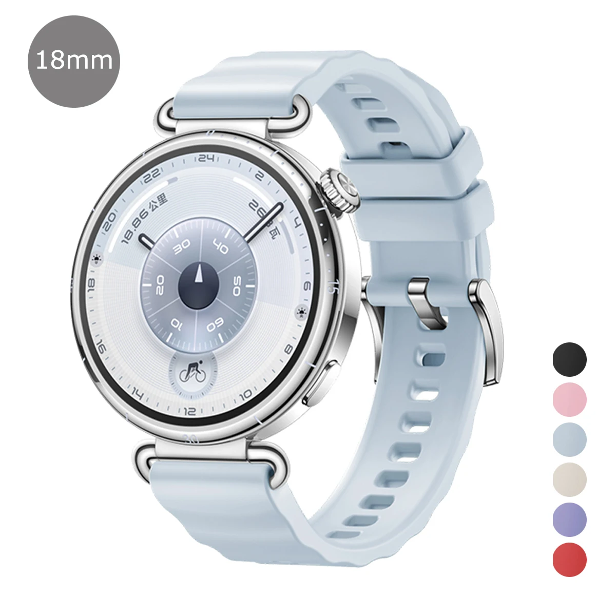 18 مللي متر استبدال حزام ساعة اليد لساعة هواوي GT6 5 4 41 مللي متر سيليكون الفرقة لساعة هواوي GT 5 برو 42 مللي متر سوار الرياضة معصمه #1