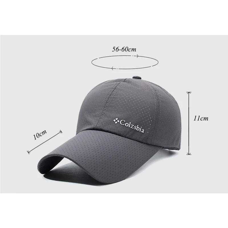 Spring/Summer New Men's And Women's Quick Drying Breathable Mesh Extended Brim Baseball Cap Beach Sports Letter Print SimpleB147