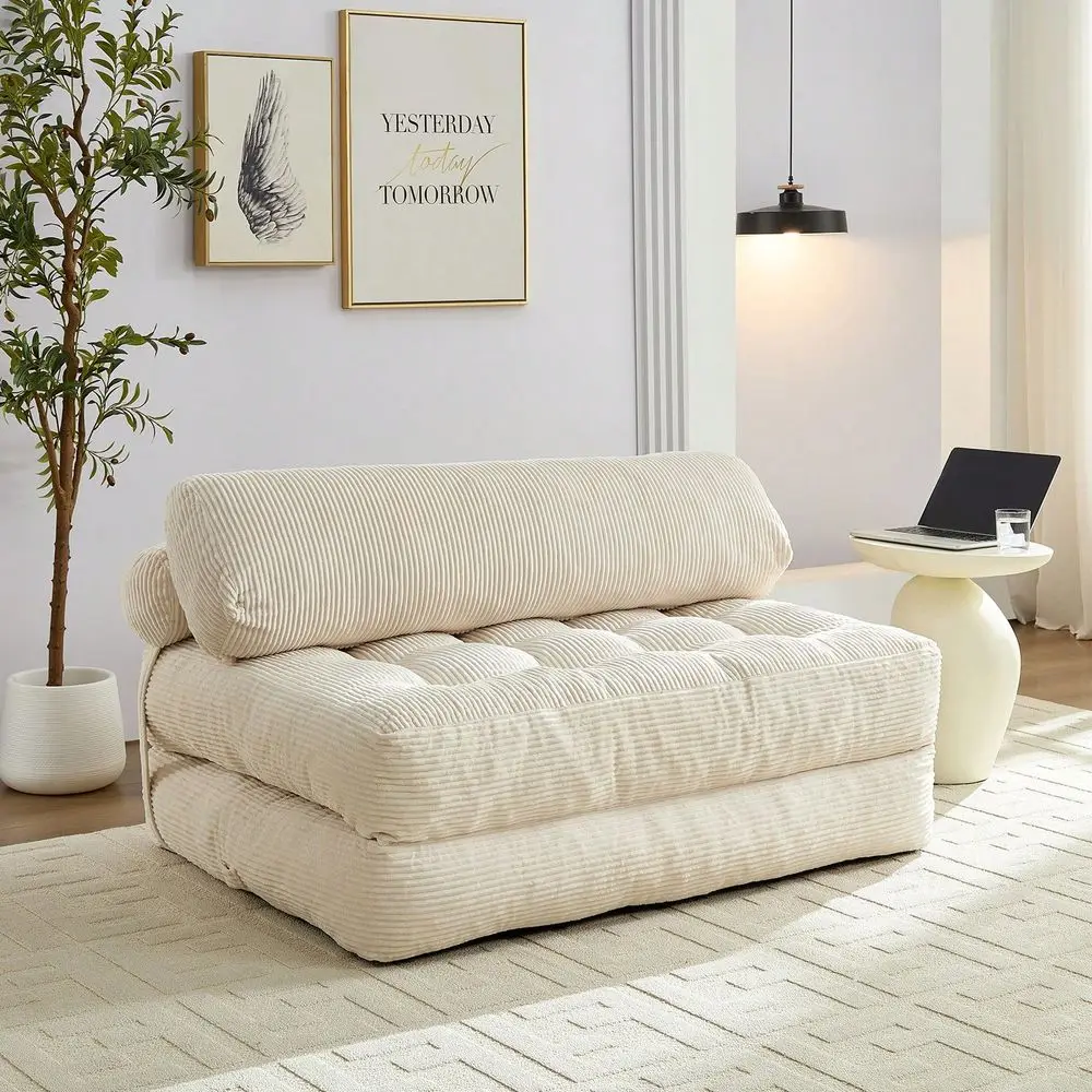 Sofa Bed, Convertible Sleeper Chair With Pillow Back Support, Twin Size FullSize Portable Fold Out Chair Bed, Comfy Floor Sofa
