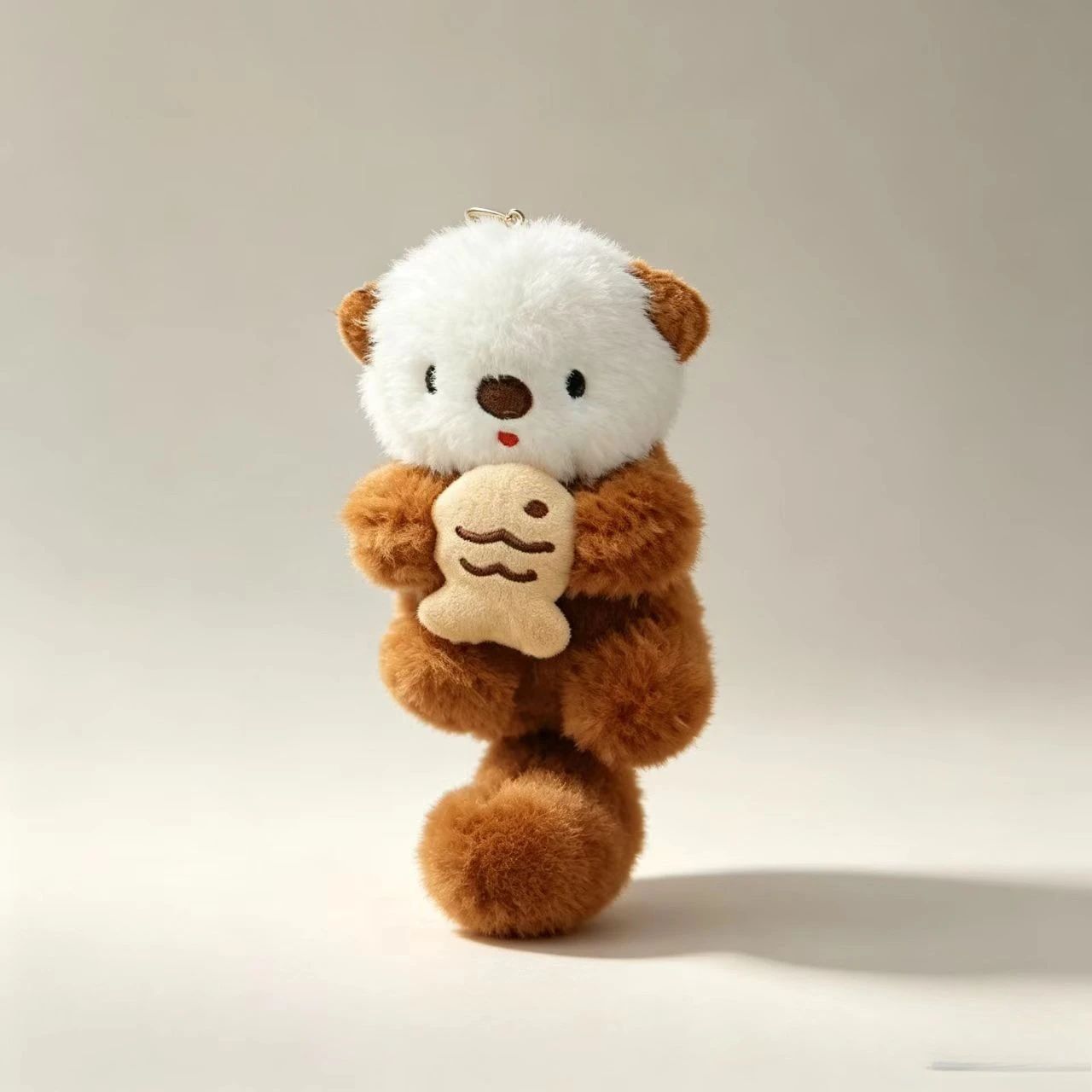 Cute Sea Otter Plush Keychain Fluffy Animal Bag Pendant view 4