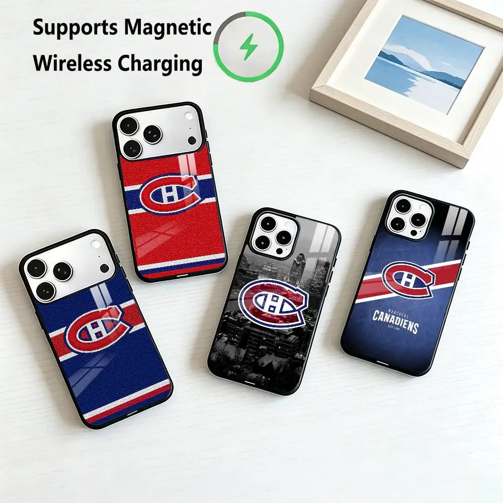 Montreal Canadiens-S LOGO  Phone Case For iPhone17,16,15,14,13,12,11 Plus,Pro Allows magnetic wireless charging Gift