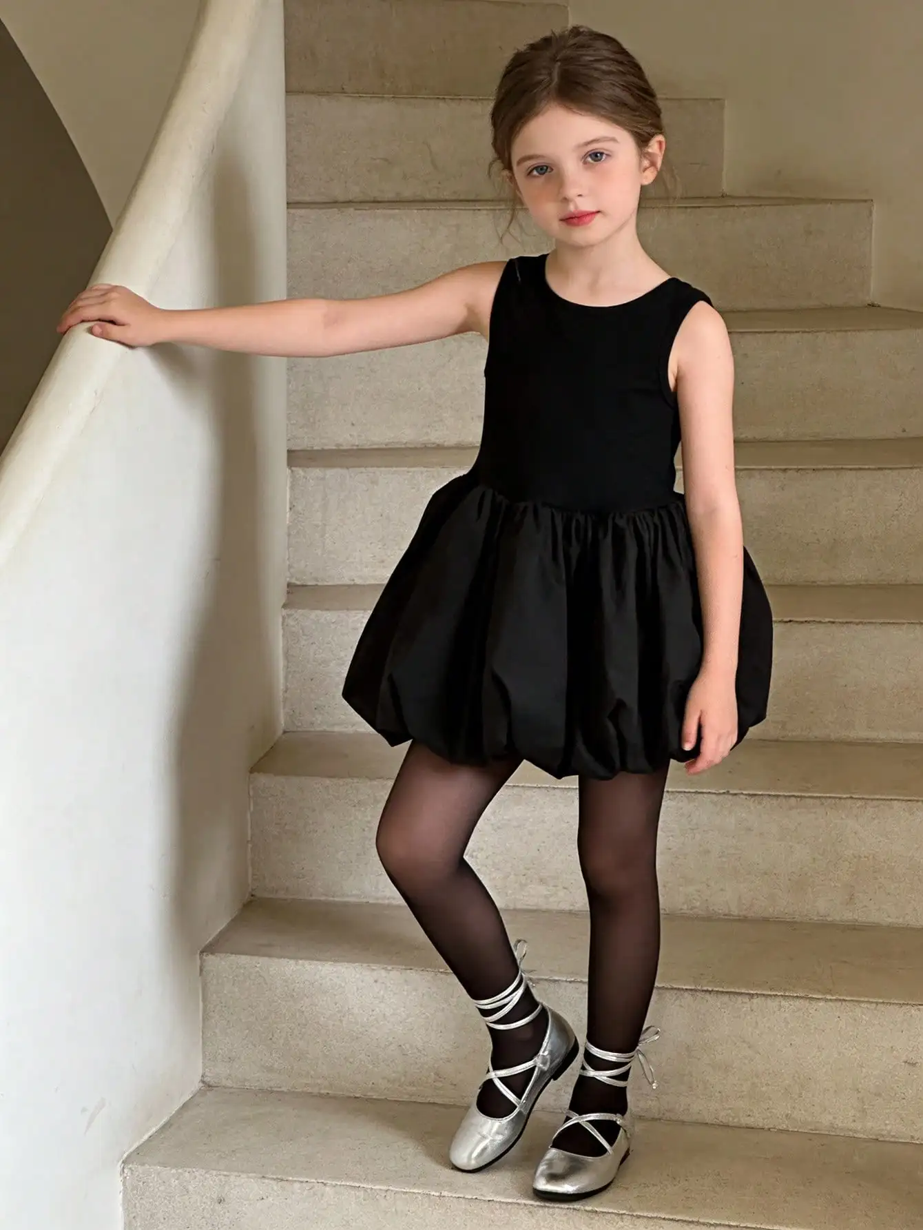 5 Paar modische dünne schwarze Strumpfhosen für Mädchen, durchsichtige Stretch-Strumpfhosen, vielseitige Alltags-Oberbekleidung, elastische Strümpfe für Kinder, Leggings, 2–14 Jahre – Detail 6