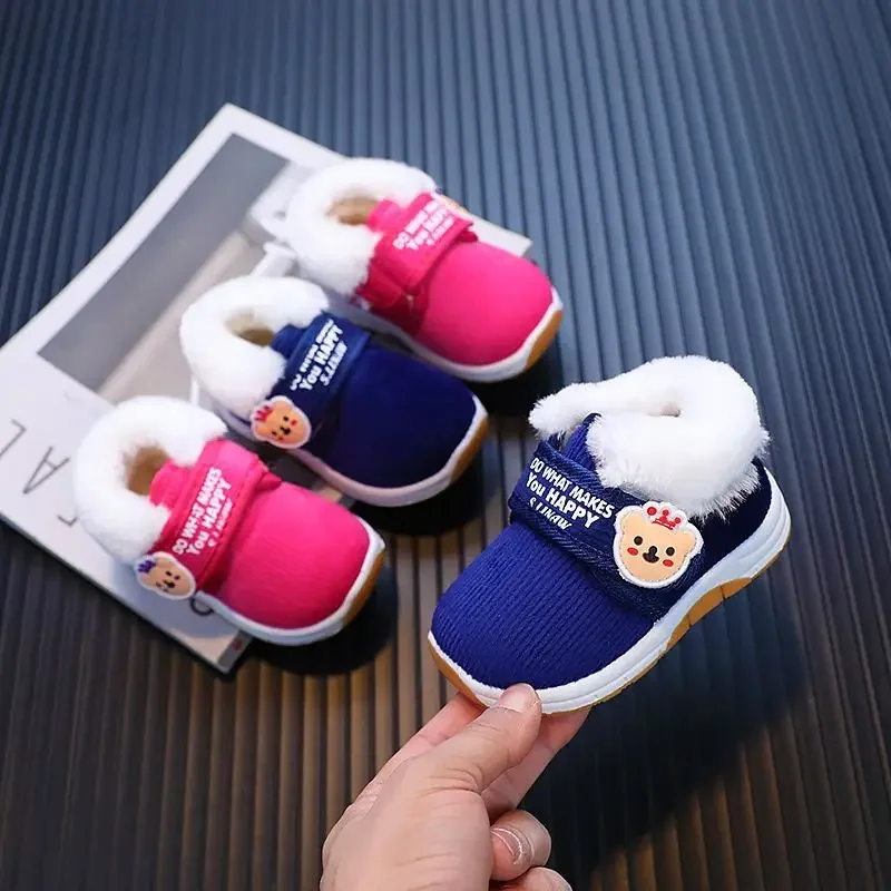 

Winter 0-1-3 Year Old Baby Boys And Girls With Plush Soft Soles And Non Slip Baby Shoes, Learning To Walk And Sports Shoes