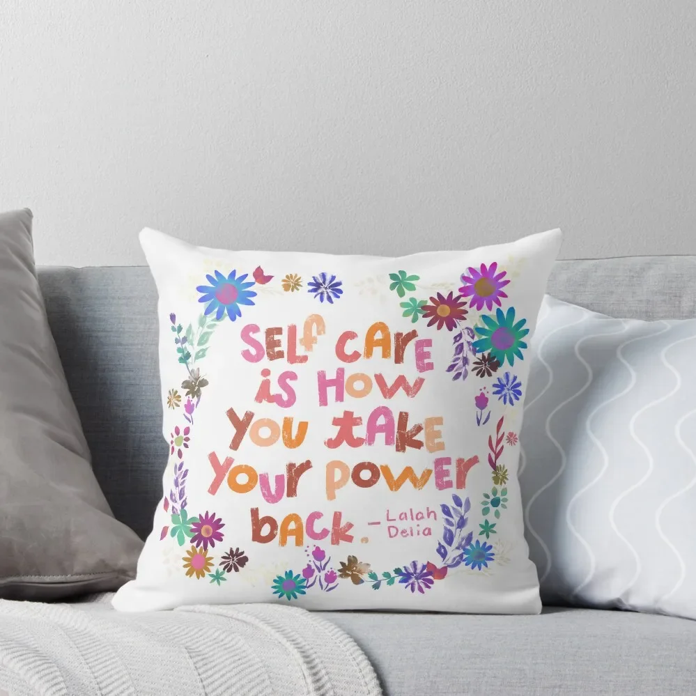 Self Care Quote Throw Pillow Pillow Decor Throw Pillow Pillowcase Cushion