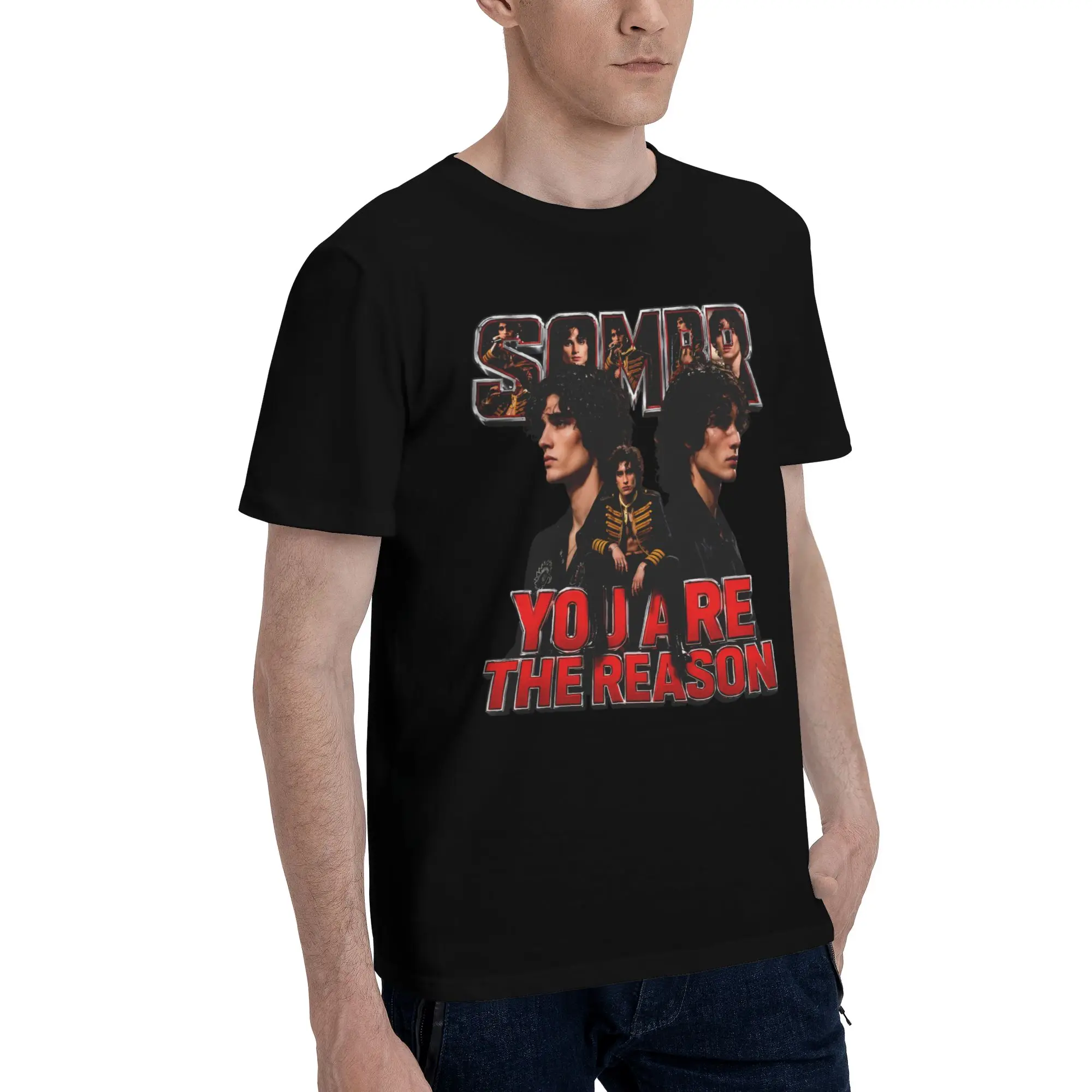 New Arrival Sombr Youare The Reason World Tour 2026-2027 T Shirt For Unisex  Cotton T-shirts Short Sleeve Clothing