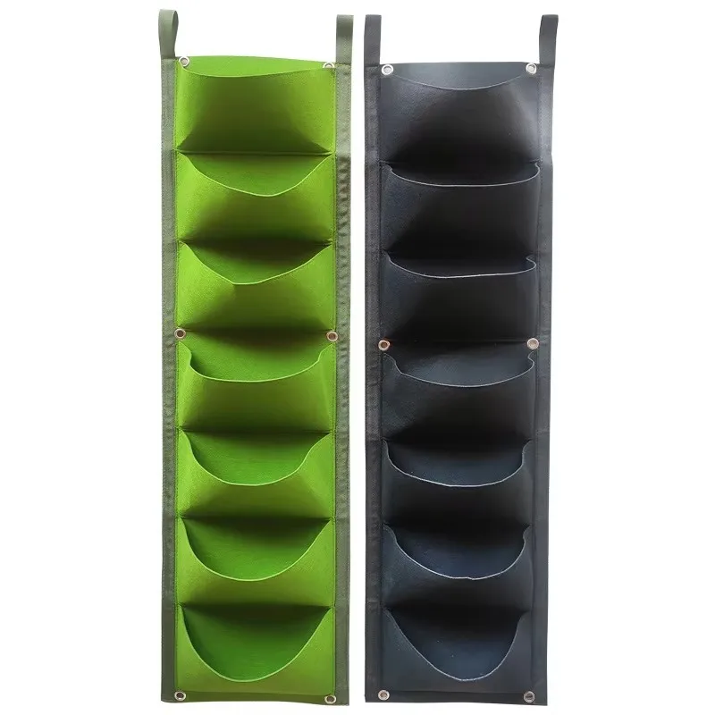 Wall Vertical Growing Planting Bags Felt Fabric Wall Hanging Outdoor Garden Planter Pot Flower Vegetable Growing Containers 2025