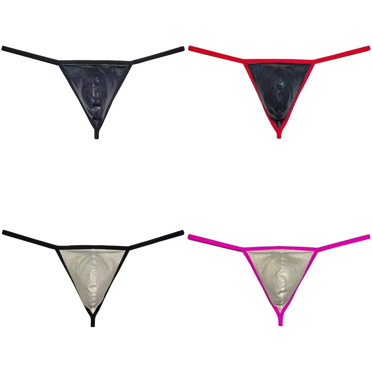 

Мужские стринги-танга с блестящим эффектом мокрой кожи, мини-бикини, ультратонкие быстросохнущие трусы с большим вырезом, пляжные трусики для мужчин